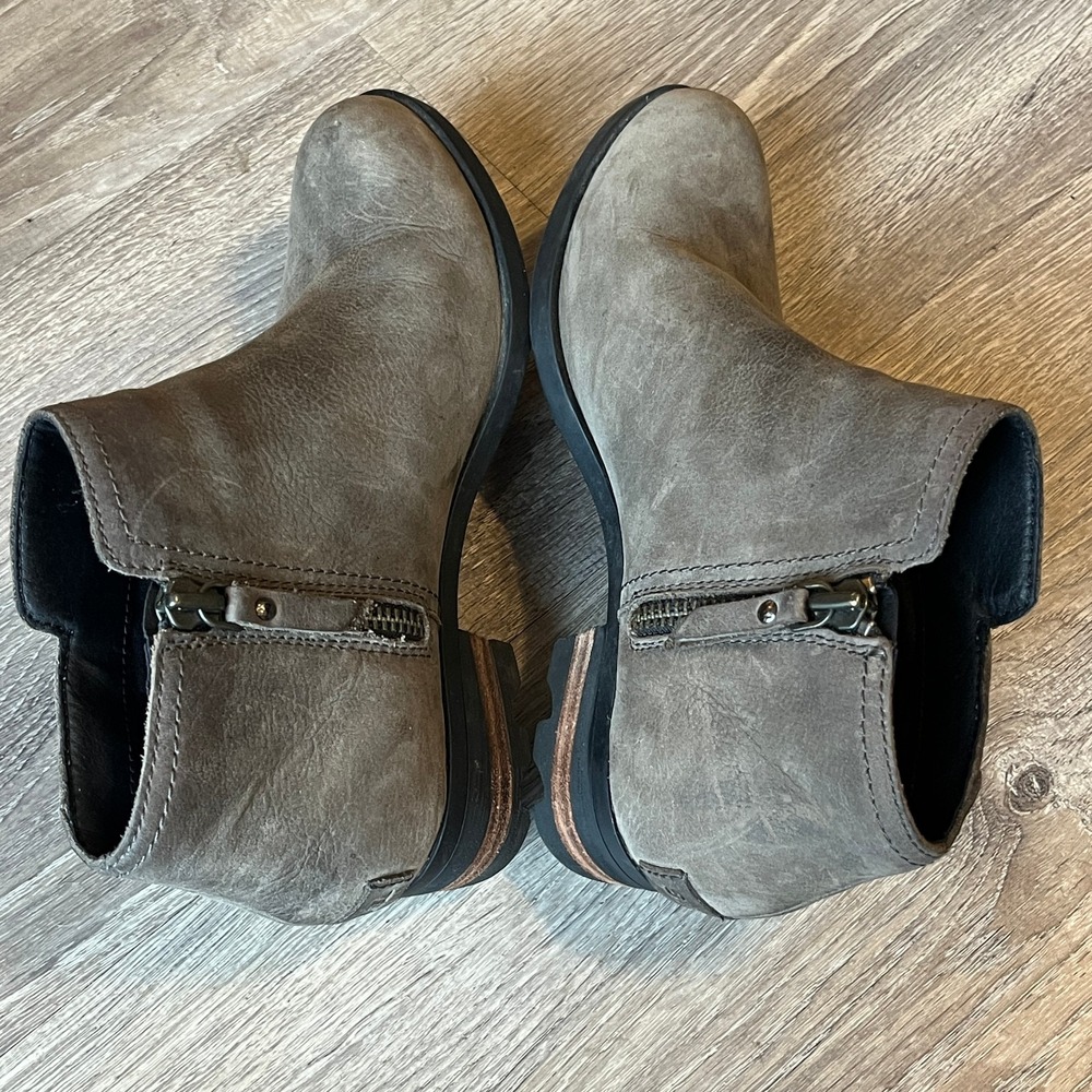 Sorel Lolla Ankle Boots Gray Leather Womens 7.5 UK 5.5 EU 38.5 - Picture 3 of 9